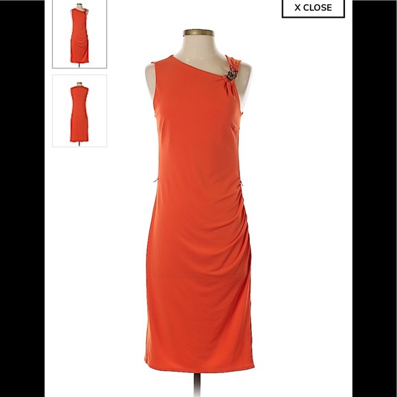 JLO Skinky Orange Dress - Picture 1 of 5